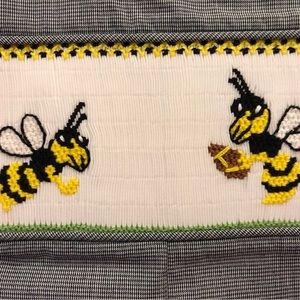 NWT - Smocked GA Tech Yellow Jackets Football Longalls - 6m
